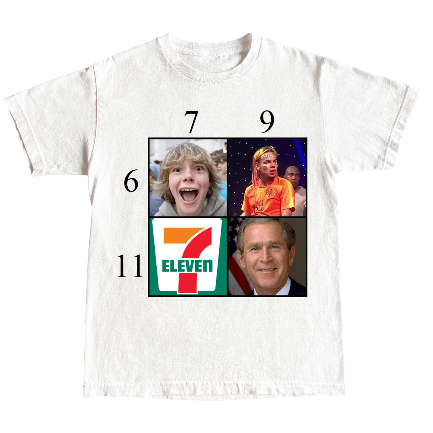 "NUMBERS" 6oz Print T-shirt