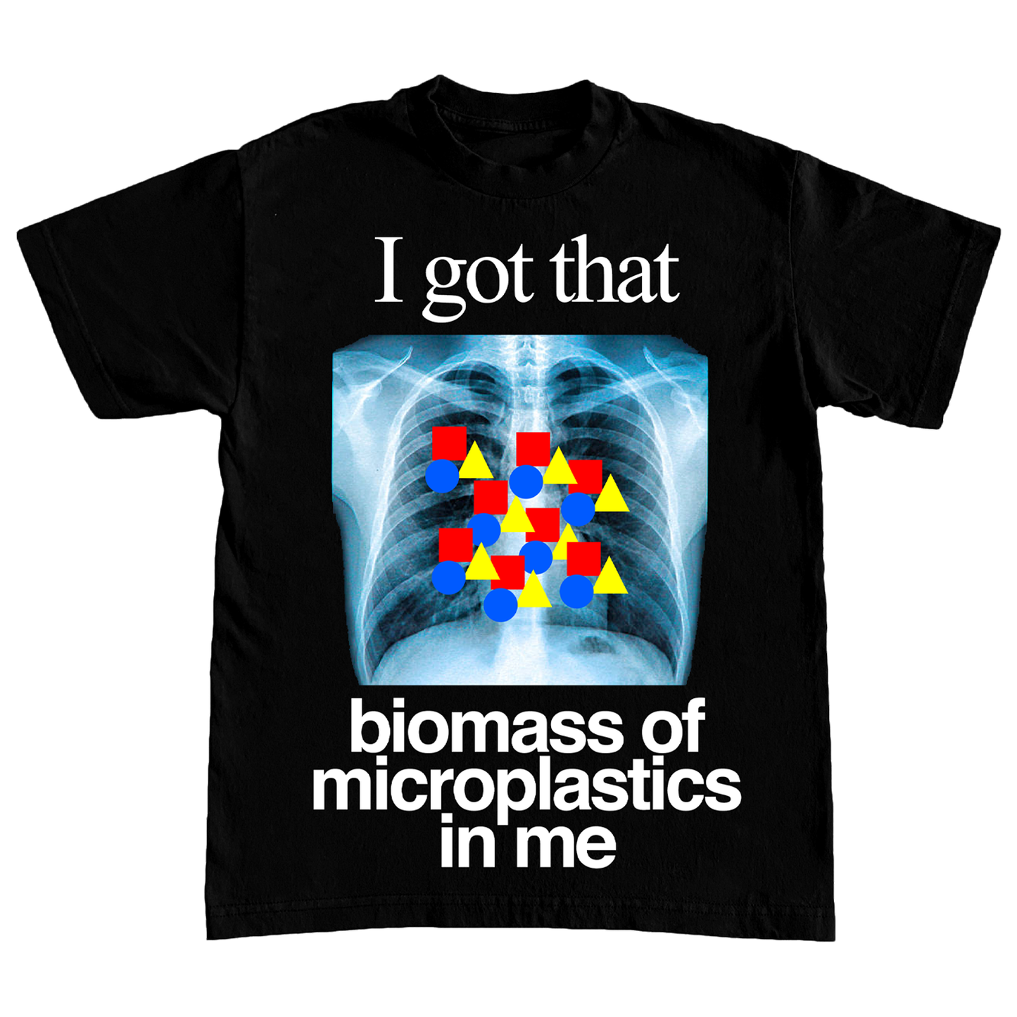 "MICROPLASTICS" 6oz Print T-shirt